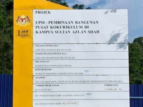 PEMBINAAN BANGUNAN PUSAT KOKURIKULUM DI UPSI