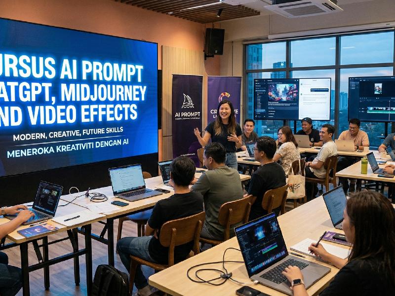 KURSUS AI CHATGPT, MIDJOURNEY & VIDEO EFFECT