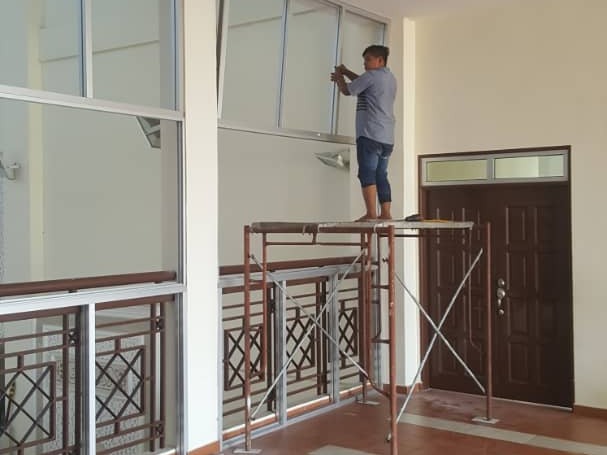 KERJA BAIKPULIH DAN MENAIKTARAF DI MASJID RAHIMAH